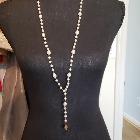 Freshwater pearl and evil eye cubic zirconia - Picture 5 of 8